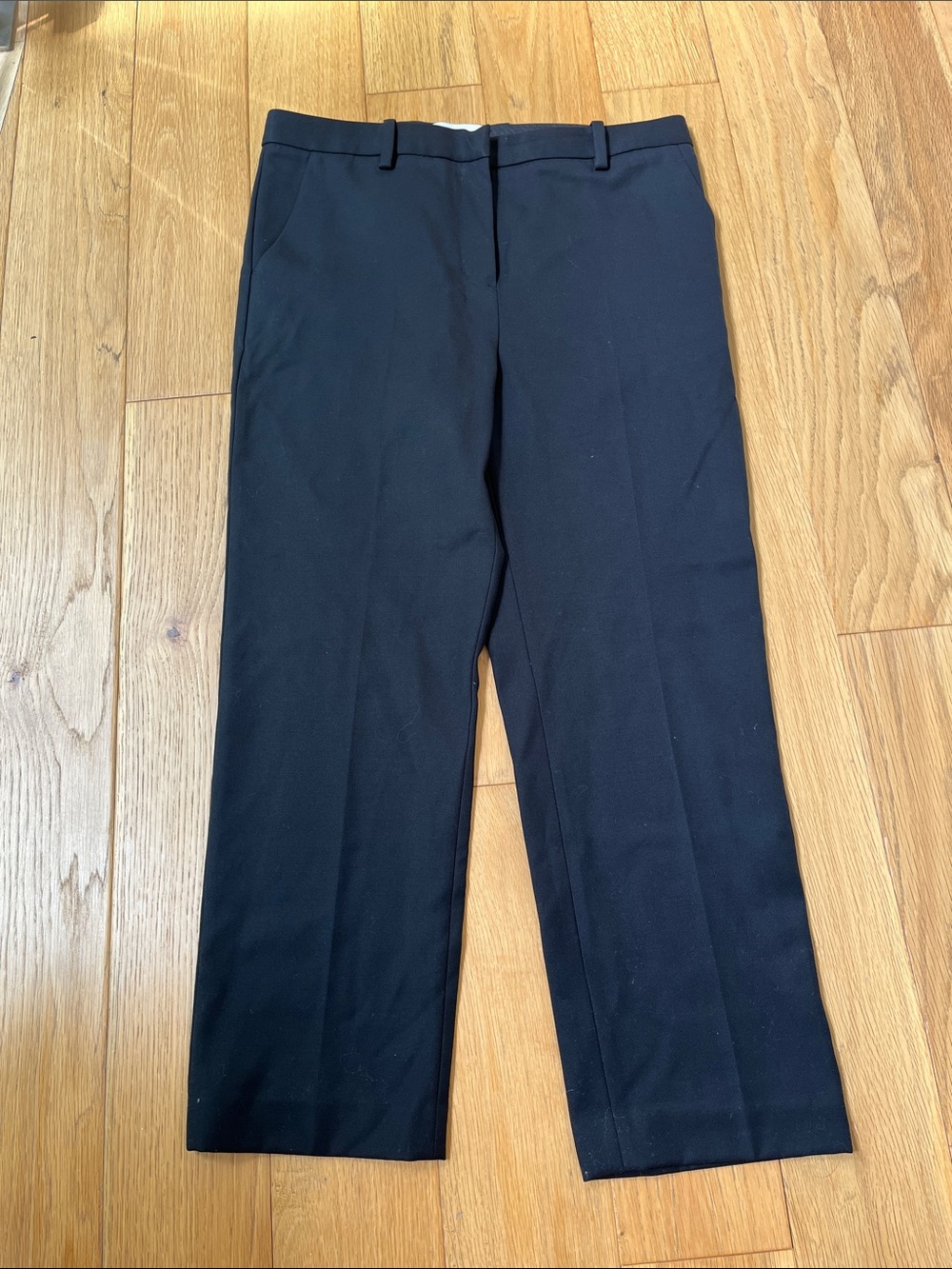3.1 Phillip Lim Black 100% Wool Trousers with Subtle Waistband Detail